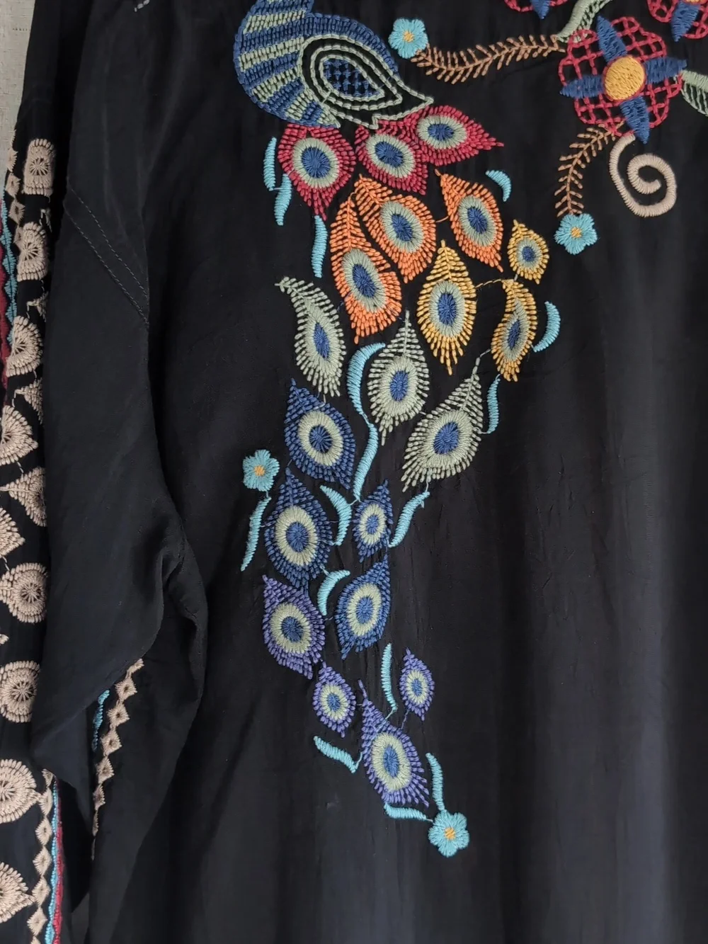 Johnny Was Zodea Blouse-Rio, Boho Pullover with Buttons - Picture 6 of 9